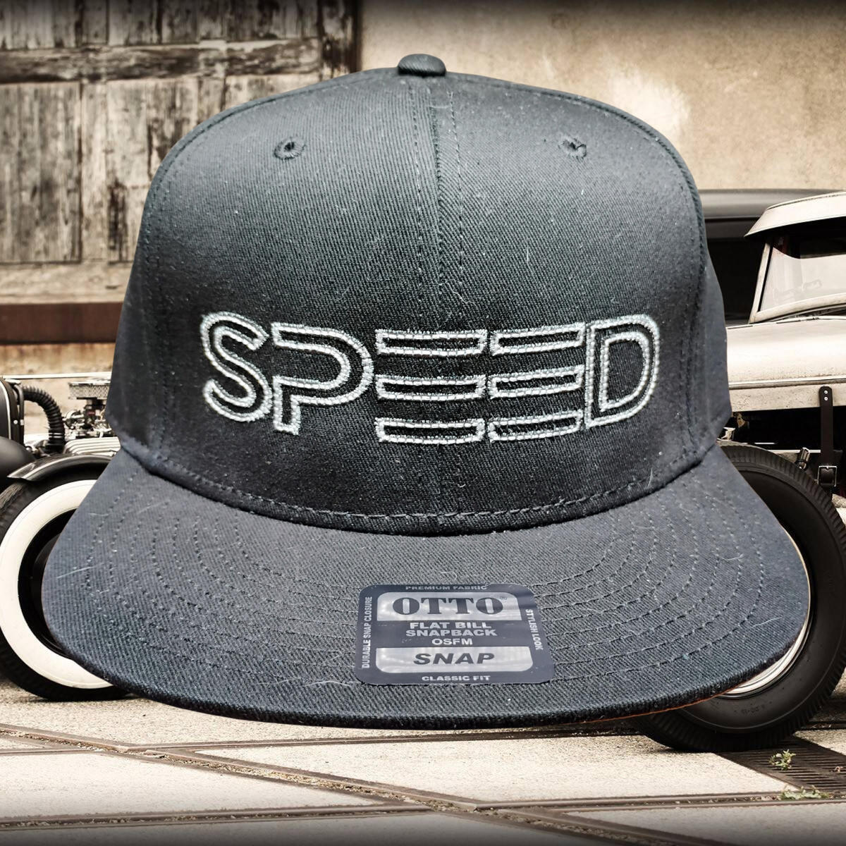 The Black Flag Hat. Clean &amp; Classic. This hat features the word SPEED in simple, timeless lettering across the front — paired with the Speed Hat Co. Star logo embroidered on the side for a subtle finish. Black only. No variations. No distractions.